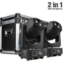 Flight case with 2 pcs LED GOBO 200W Lighting