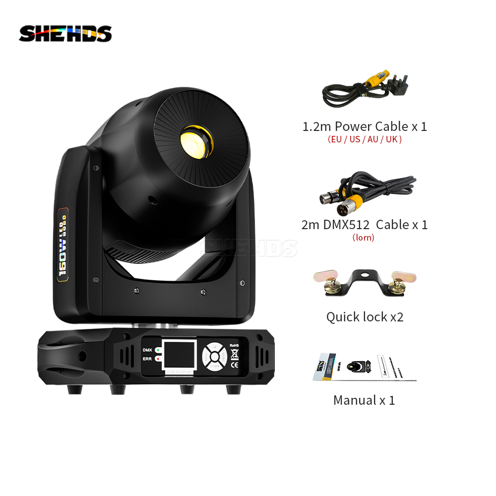 NEW 8 Prism LED Spotlight 160W  Gobo Light  With LCD Display Stage Effect Lighting DJ Disco Stage Moving Head Lights Stage Lighting