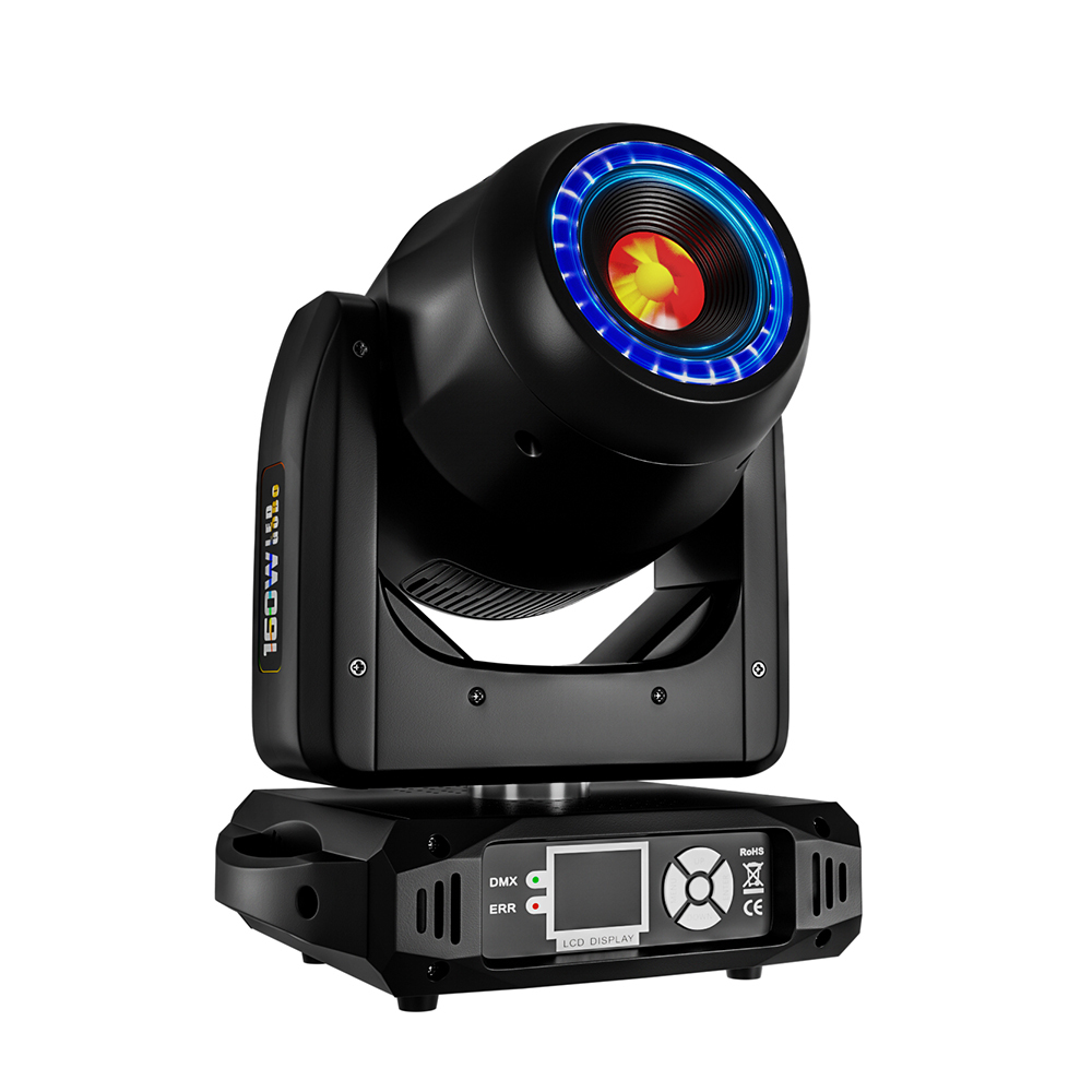 NEW (8-Prism) LED Spot 160W Gobo Lights With Aperture With LCD Display Stage Effect Lighting DJ Disco Stage Moving Head Lights Stage Lighting