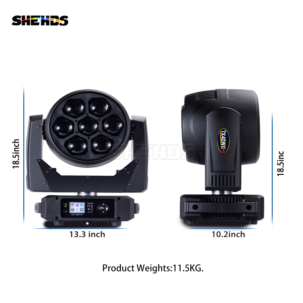 JMS WEBB New Arrival LED Beam& Wash Big Bee Eye 7x40w Moving Head For Night Club DJ Club Disco Stage SHEHDS