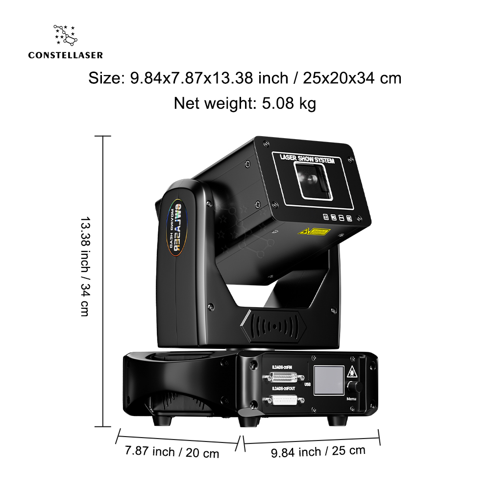 6W Moving Head Laser Light For Wedding DJ Club Theater Performance stage