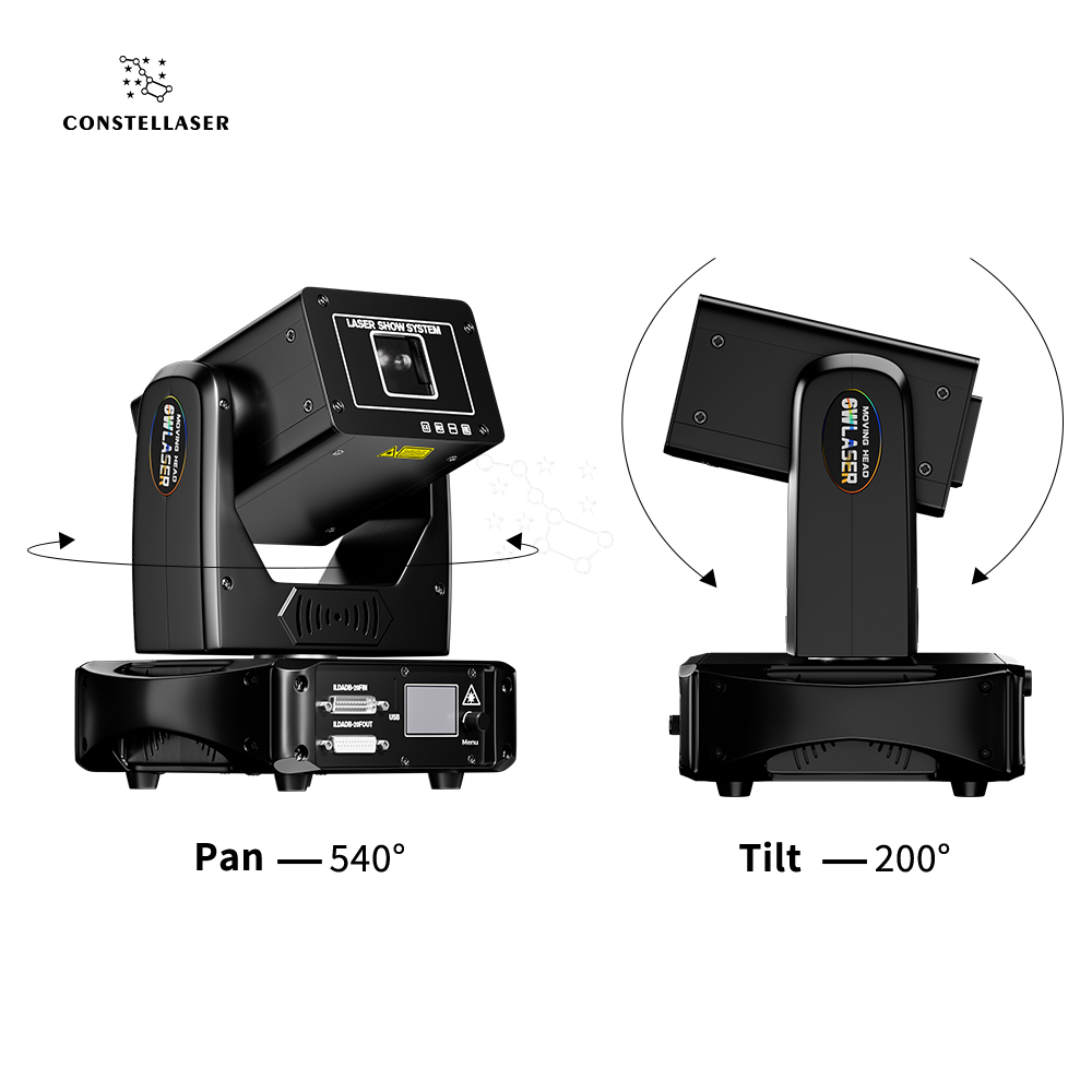 6W Moving Head Laser Light For Wedding DJ Club Theater Performance stage