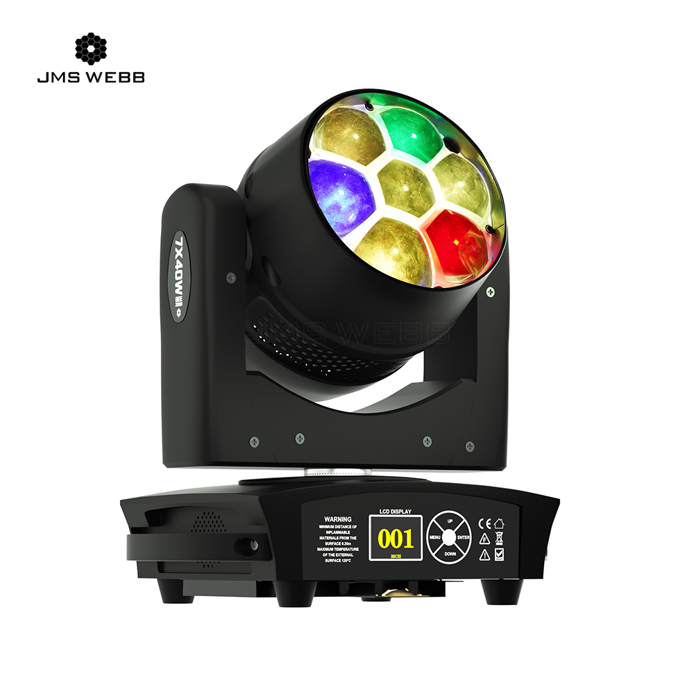 JMS WEBB LED ZOOM & BEAM & WASH Small Bee Eye 7X40W RGBW Light