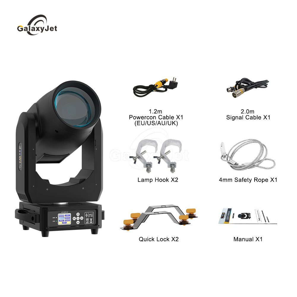 GalaxyJet（Bulb）Beam 311W 14R Double Prisms Moving Head Lights