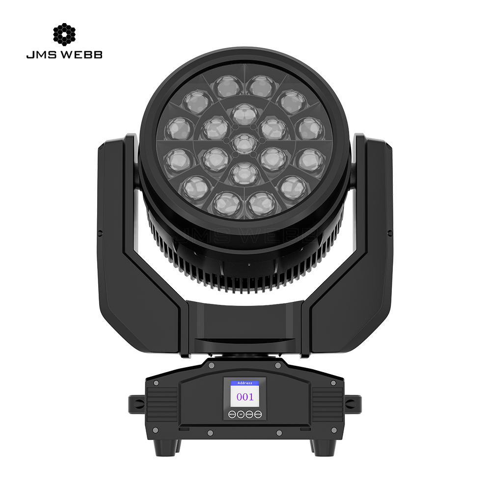 JMS WEBB LED Waterproof Wash Big Bee Eye 19x40W RGBW Moving Head Light for Discos Entertainment Concert Performance Stage Theater