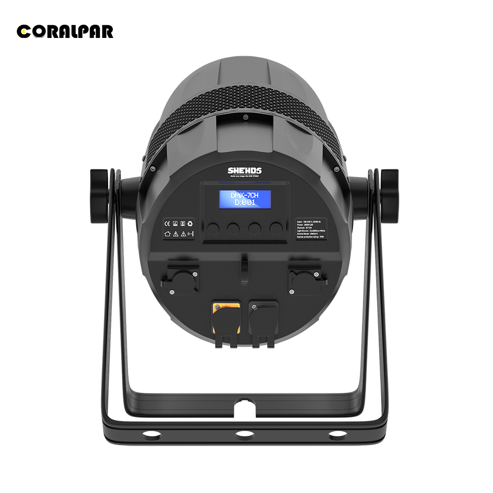CORALPAR Waterproof LED Zoom&Wash COB Par 300W Light （IP65） High Brightness for Church Theater Wedding Outdoor