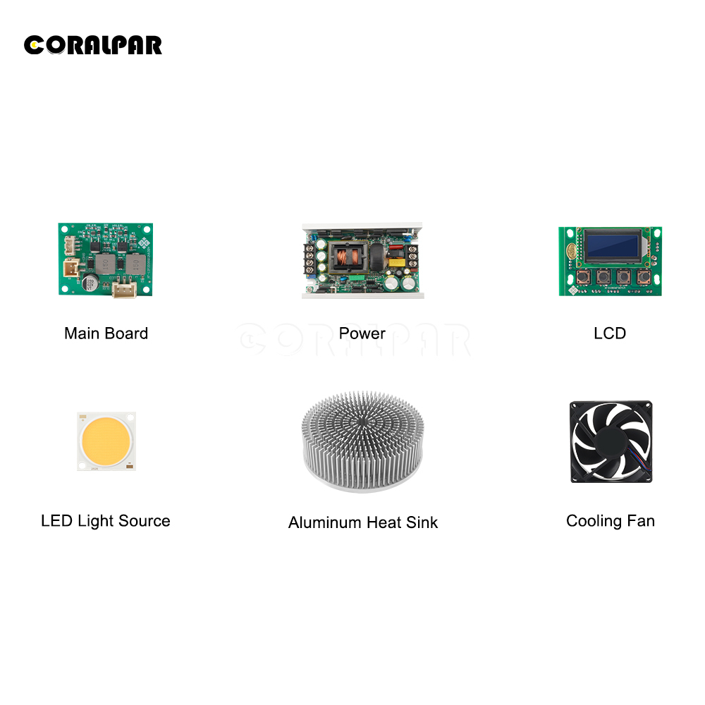 CORALPAR Waterproof LED Zoom&Wash COB Par 300W Warm White Light（IP65） High Brightness for Church Theater Wedding Outdoor
