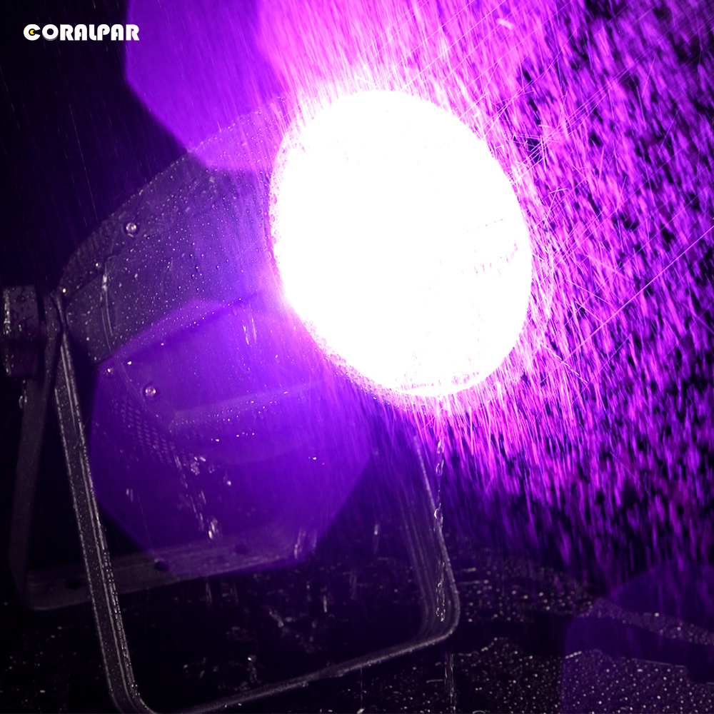CORALPAR Waterproof LED Zoom&Wash COB Par 300W RGBW 4in1 Light （IP65） High Brightness for Church Theater Wedding Outdoor