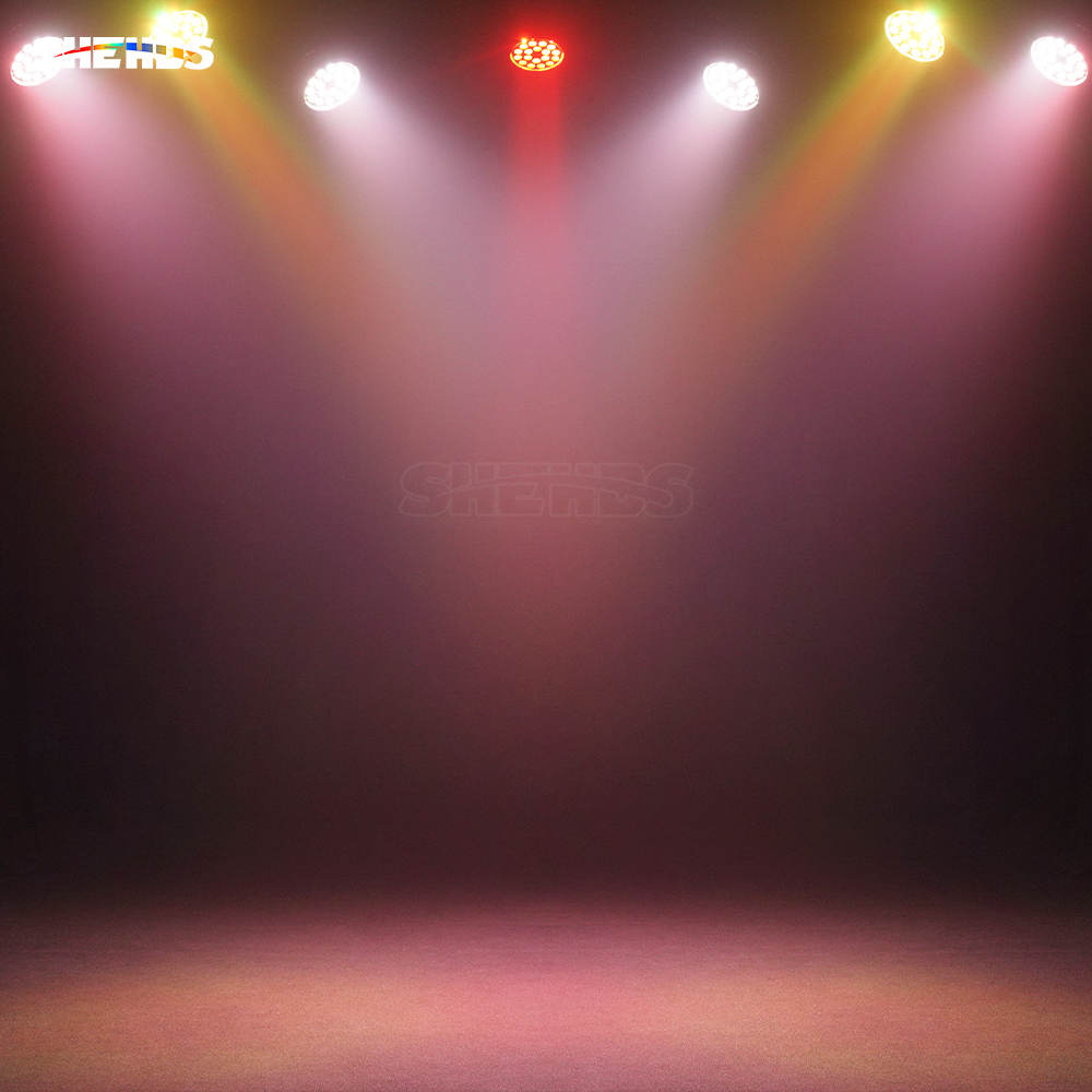 SHEHDS New Version Big Aluminum alloy LED Zoom&Wash Par 18x18W RGBWA UV 6in1 Light for Party Night Club