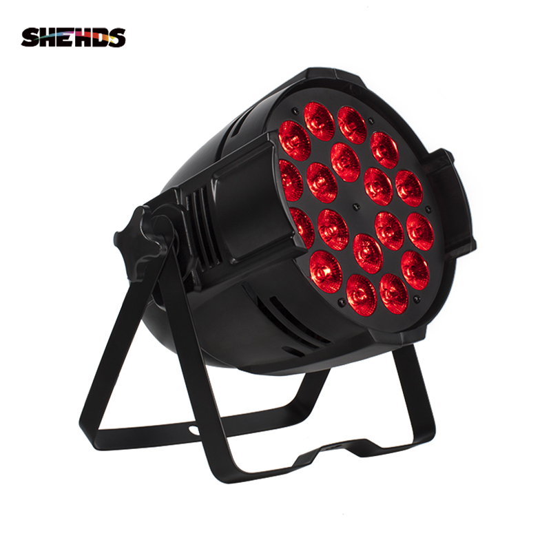 SHEHDS New Version Big Aluminum alloy LED 18x18W RGBWA UV 6in1 PAR Light High power Even color mixing For DJ Projector