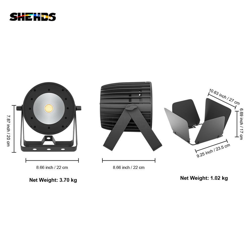 LED 200W Cool&Warm White 2in1 COB Light