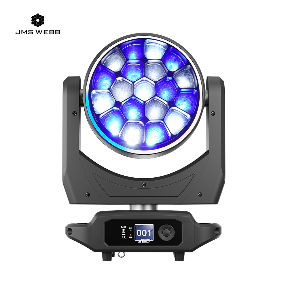 JMS WEBB LED Zoom&Beam&Wash Bees Eyes 19x40W RGBW 4in1 Light Ring Effect