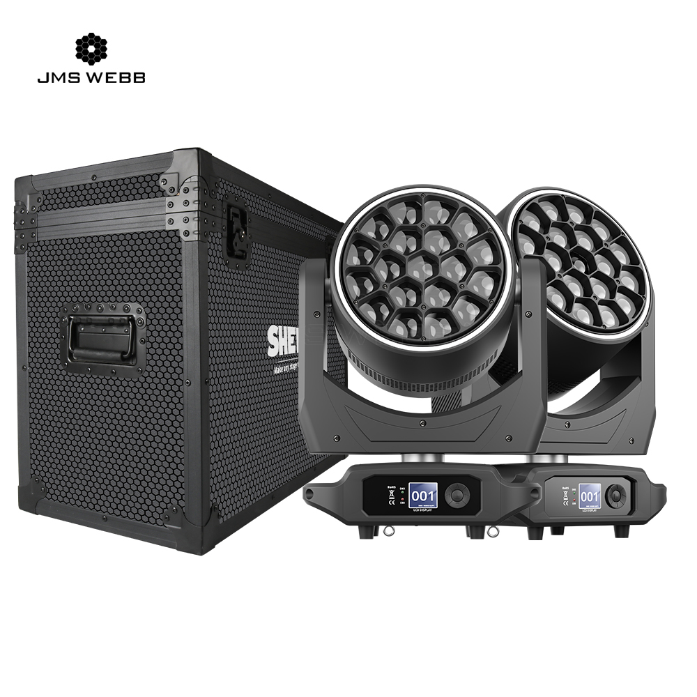 JMS WEBB LED Zoom&Beam&Wash Bees Eyes 19x40W RGBW 4in1 Light Ring Effect