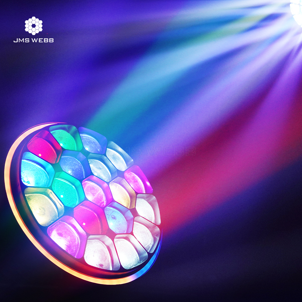 JMS WEBB LED Zoom&Beam&Wash Bees Eyes 19x40W RGBW 4in1 Light Ring Effect