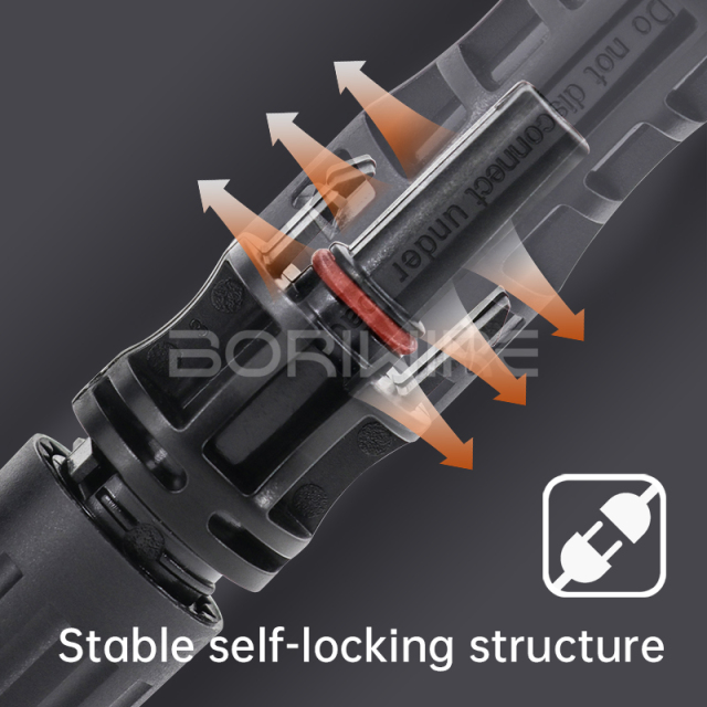 太阳能连接器IP68光伏连接器1500V 50A太阳能电池板光伏系统电缆连接器