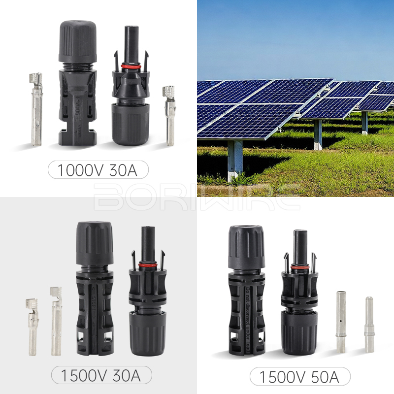 IP68 1500V 50A Solar Panel Photovoltaic System Cable Connector