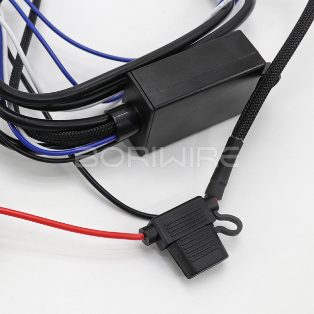 摩托车灯线束总成1-2频闪射灯开关与远程类型A-D