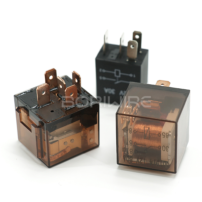 Car transparent relay 12V/24V80A/4-pin/5-pin single and double contact relay transparent waterproof relay with light