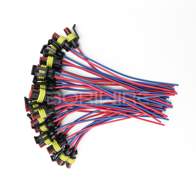 Automotive Waterproof 1P Wiring Harness Length 15CM 282103-1 282079-2 Connector