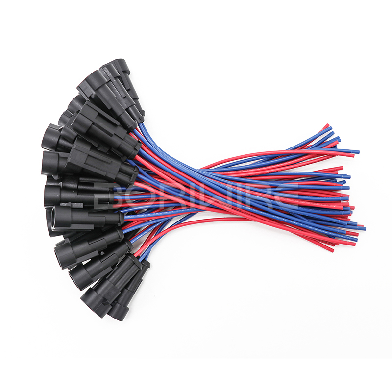 Automotive Waterproof 1P Wiring Harness Length 15CM 282103-1 282079-2 Connector