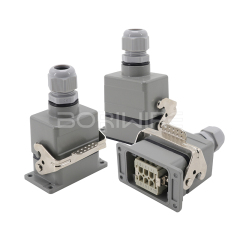 重载连接器6芯16A矩形防水连接器航空插头HDC-HE-010-2PG16