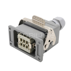 重载连接器6芯16A矩形防水连接器航空插头HDC-HE-010-2PG16