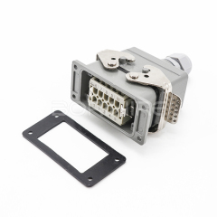 重载连接器6芯16A矩形防水连接器航空插头HDC-HE-010-2PG16