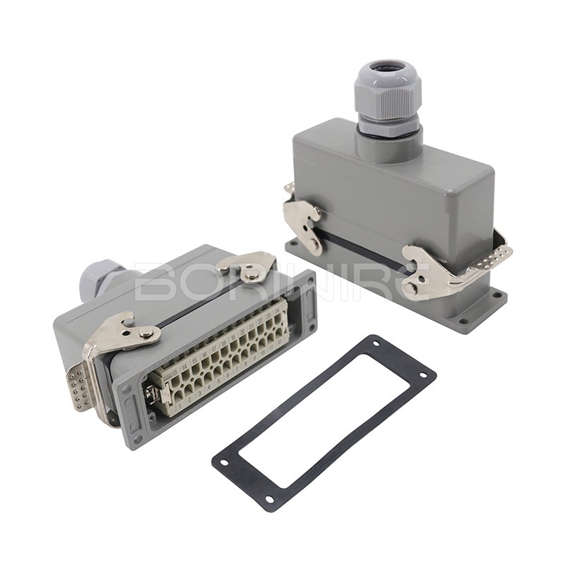 重载连接器6芯16A矩形防水连接器航空插头HDC-HE-010-2PG16