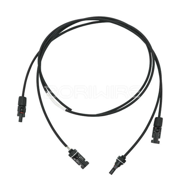 线束制造工厂定制1500V 30A公、母连接器线束，用于太阳能光伏板配件