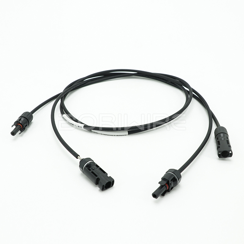 线束制造工厂定制1500V 30A公、母连接器线束，用于太阳能光伏板配件