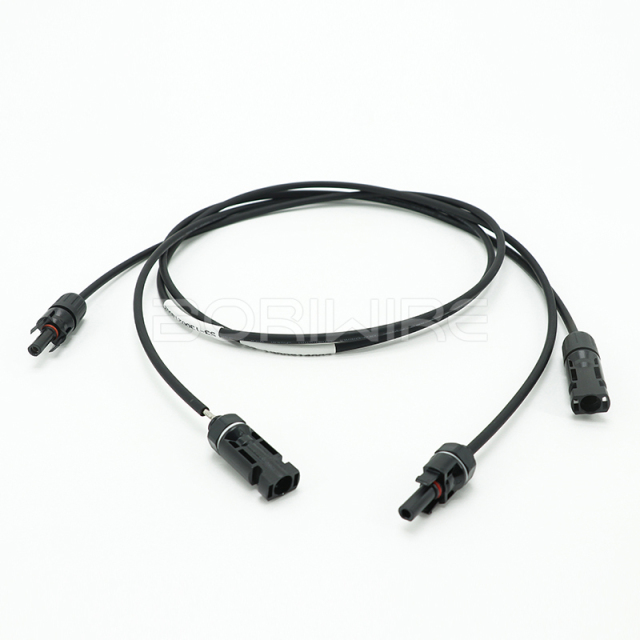 线束制造工厂定制1500V 30A公、母连接器线束，用于太阳能光伏板配件