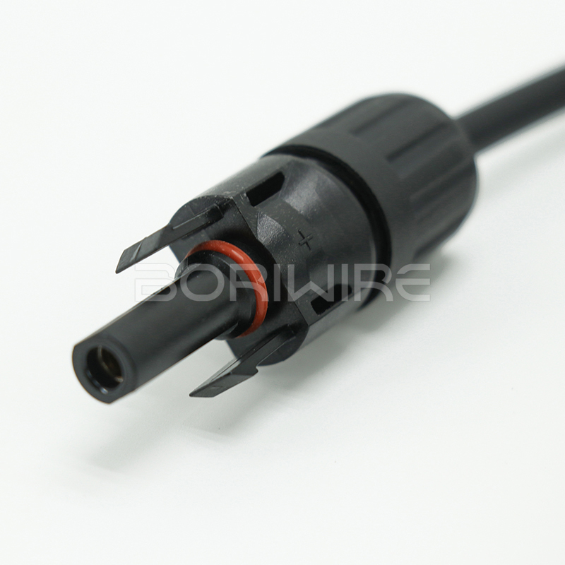 线束制造工厂定制1500V 30A公、母连接器线束，用于太阳能光伏板配件