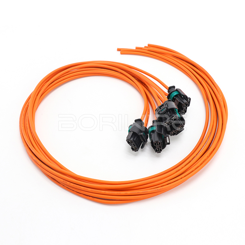 大电流汽车线束，带 1544317-1 防水 2P 连接器 DJ7021Y-8-21