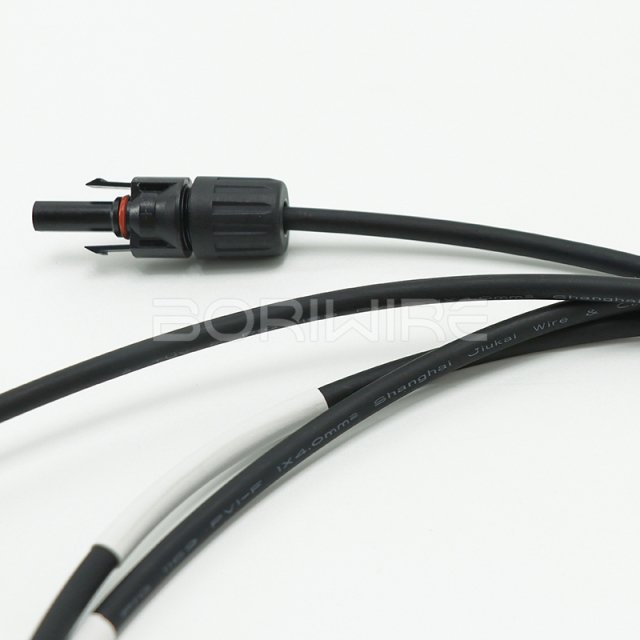 线束制造工厂定制1500V 30A公、母连接器线束，用于太阳能光伏板配件