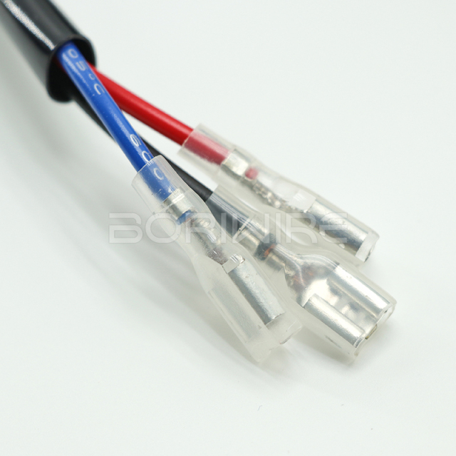 High Quality Motorcycle Headlights LED Lamp Wiring Harness Assembly with 40A/12VDC Relay Button Switch Ring Terminal