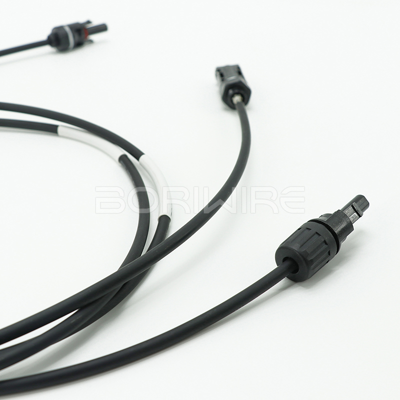 线束制造工厂定制1500V 30A公、母连接器线束，用于太阳能光伏板配件