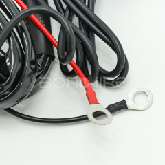 High Quality Motorcycle Headlights LED Lamp Wiring Harness Assembly with 40A/12VDC Relay Button Switch Ring Terminal