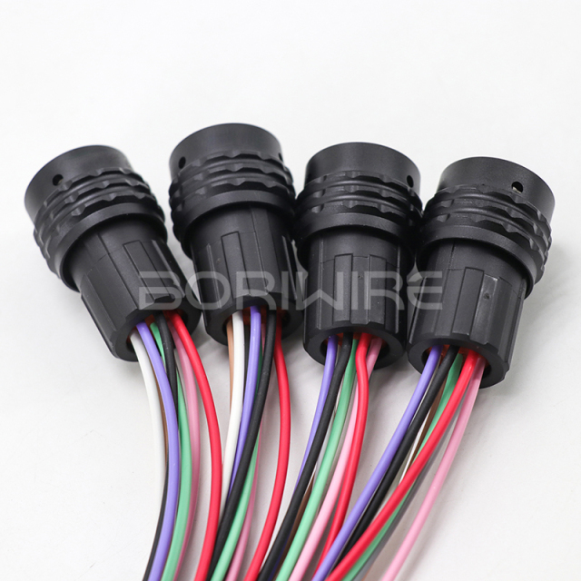 8针防水汽车线束组装连接器电线定制