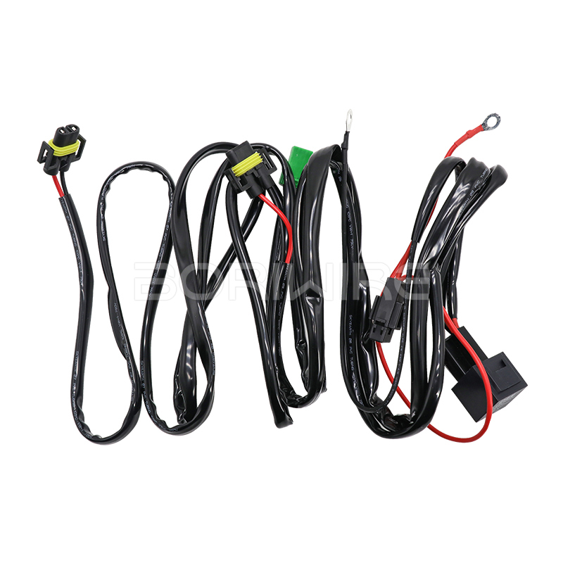 定制 H4 防水线束一拖二 HID 气体灯改装汽车远近伸缩可变光束