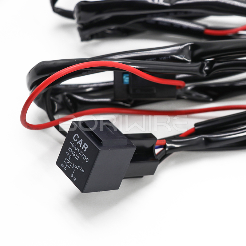 定制 H4 防水线束一拖二 HID 气体灯改装汽车远近伸缩可变光束