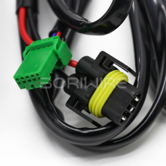 定制 H4 防水线束一拖二 HID 气体灯改装汽车远近伸缩可变光束