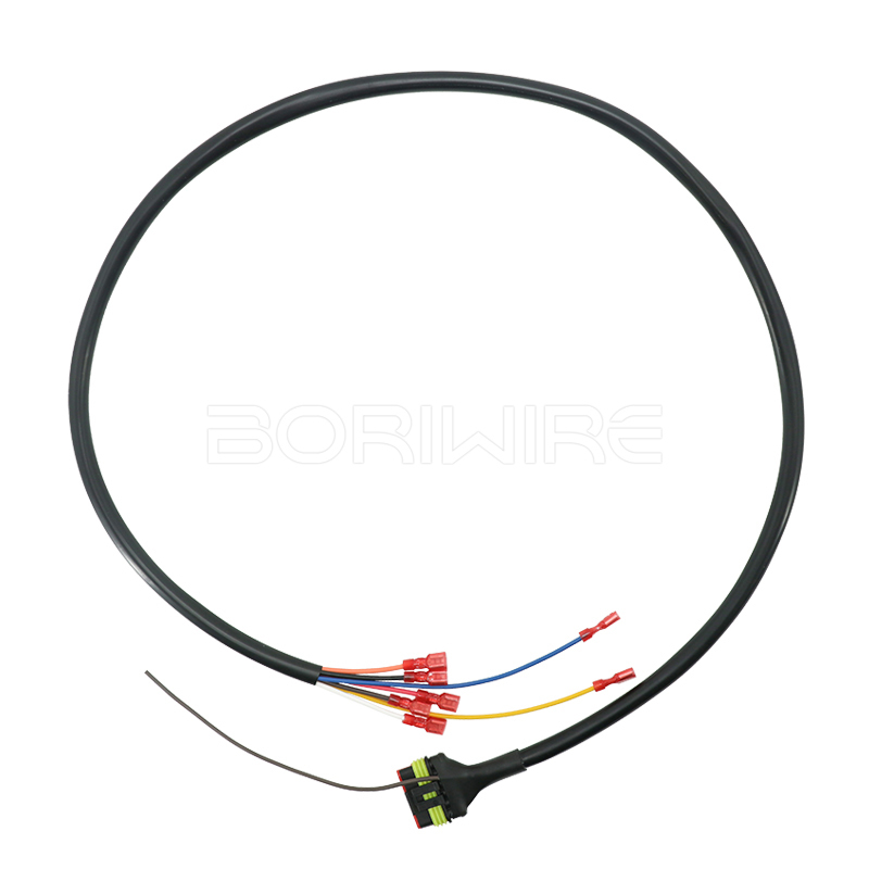 OEM 6P 母连接器汽车配线电缆带收缩管