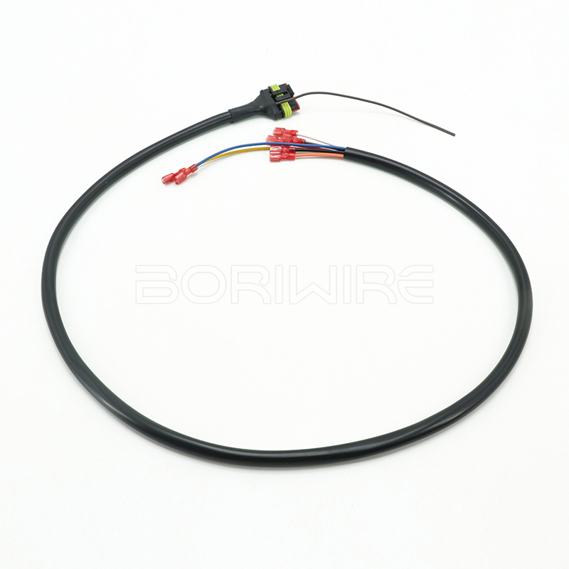 OEM 6P 母连接器汽车配线电缆带收缩管