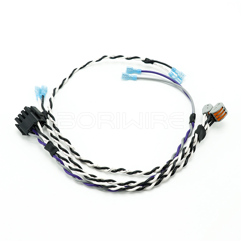 3 针连接器 1-350766-9 至 VH3.96-2P 内部连接线 带圆形端子的扭绞线束