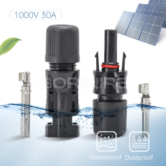 太阳能连接器 1000V 30A PV 光伏连接器IP68 防水公母插头套件
