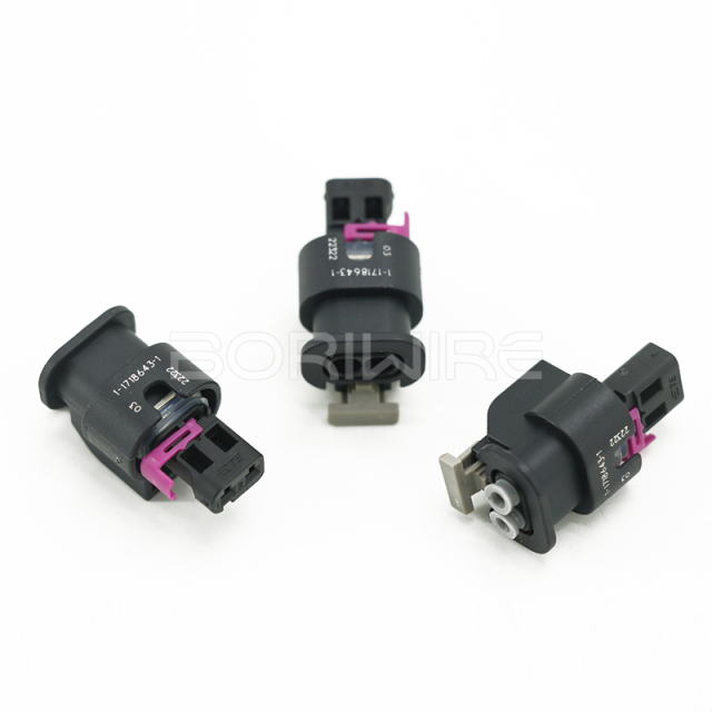 1-1703499-1 汽车碰撞传感器插头 2 针汽车连接器 1-1718643-1