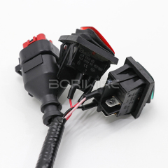 Agricultural Custom Wiring Harness Control Connection Cable Assembly From 776286-1to 282087-1/282104-1 with On/off Switch