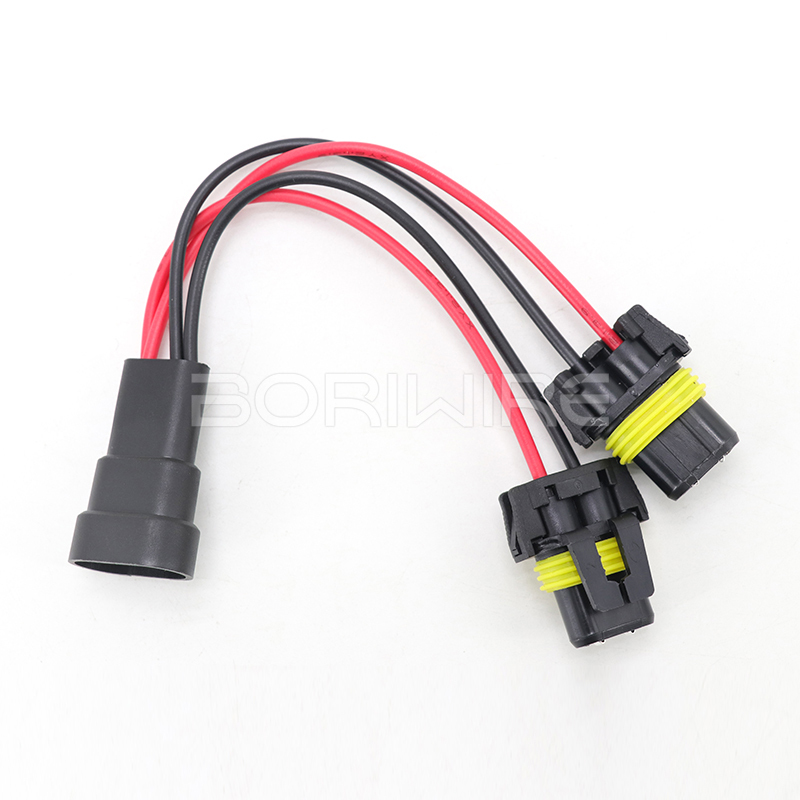 9005/9006 Male to Female One-to-Two Headlamp Splitter Wires Harness for Car Headlights Retrofit