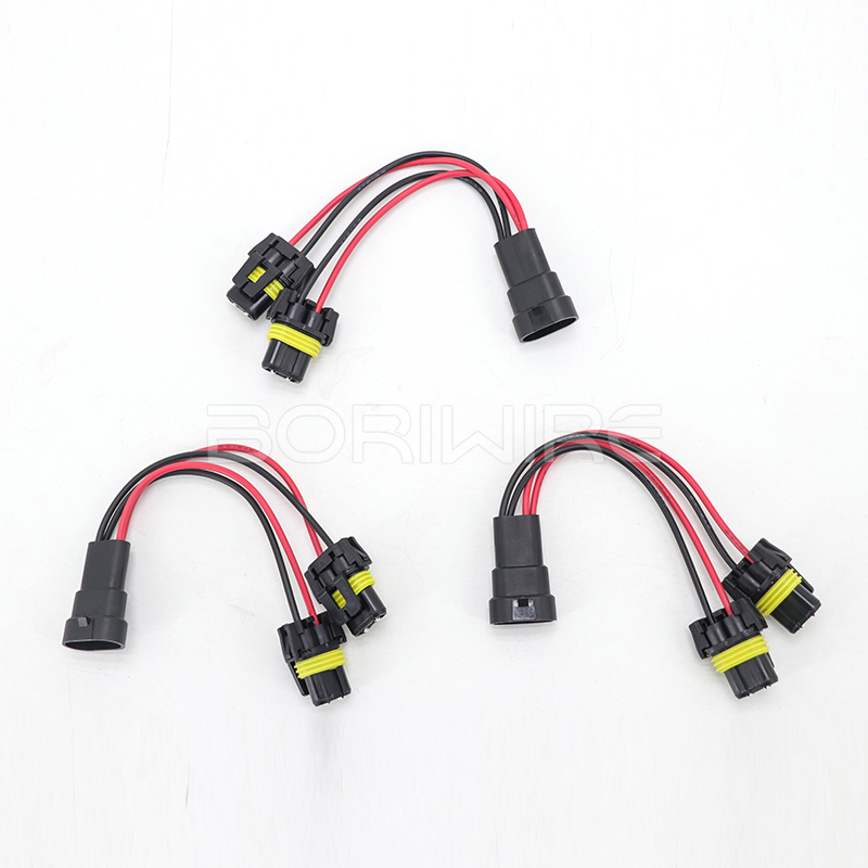9005/9006 Male to Female One-to-Two Headlamp Splitter Wires Harness for Car Headlights Retrofit
