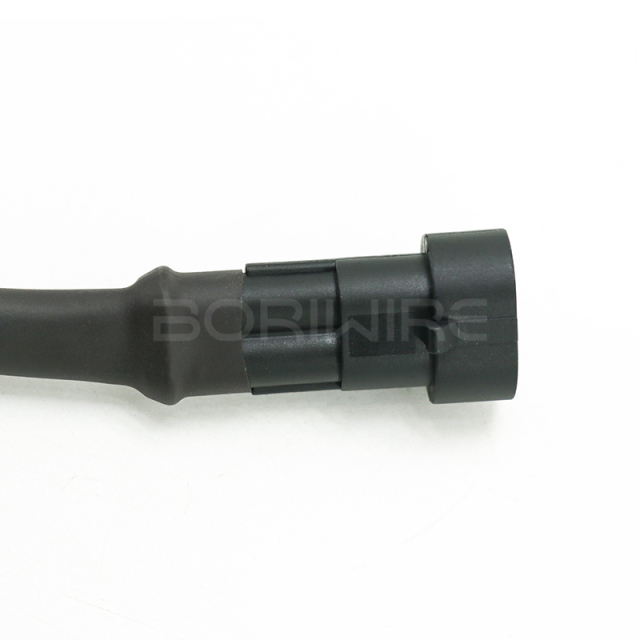 Custom 2 Pin Male Connector Housing With Fuse Holder 16 Gauge PVC Sleeve Wire Cable Harness